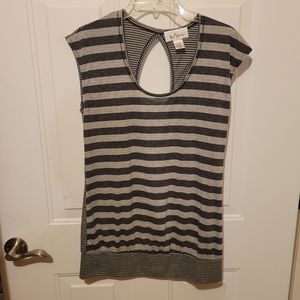 Self esteem large striped top